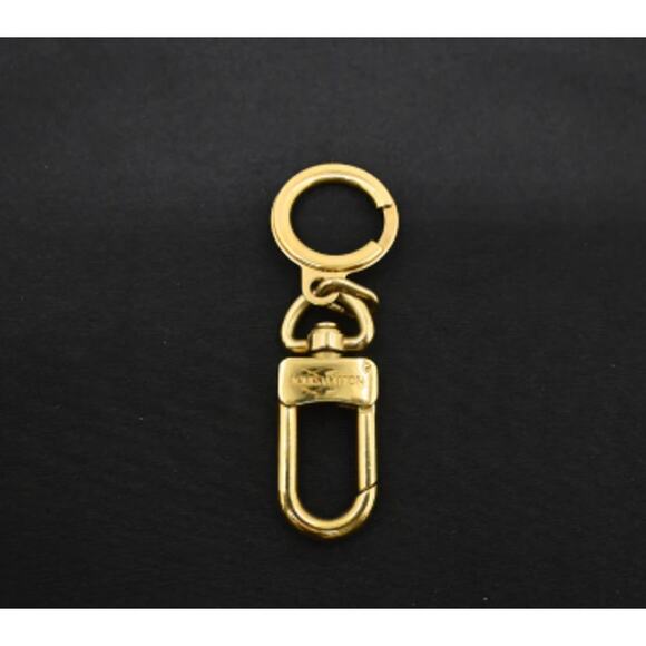 Louis Vuitton Anneau-clefs Gold Tone Key Holder Bag Charm Pouch Clip EUC - Picture 3 of 8